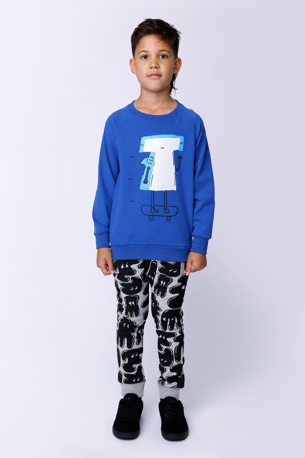 Shapes Furry Trackies - Grey Marle