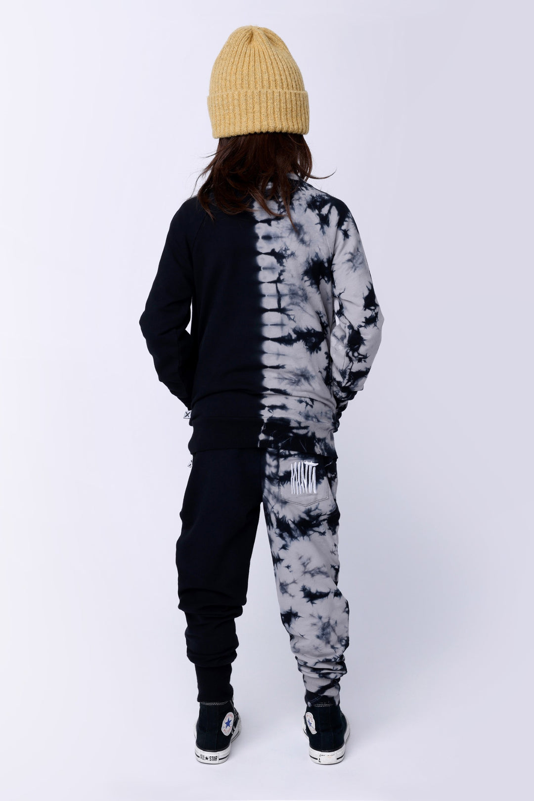 Minti Duo Tie Dye Trackies - Black