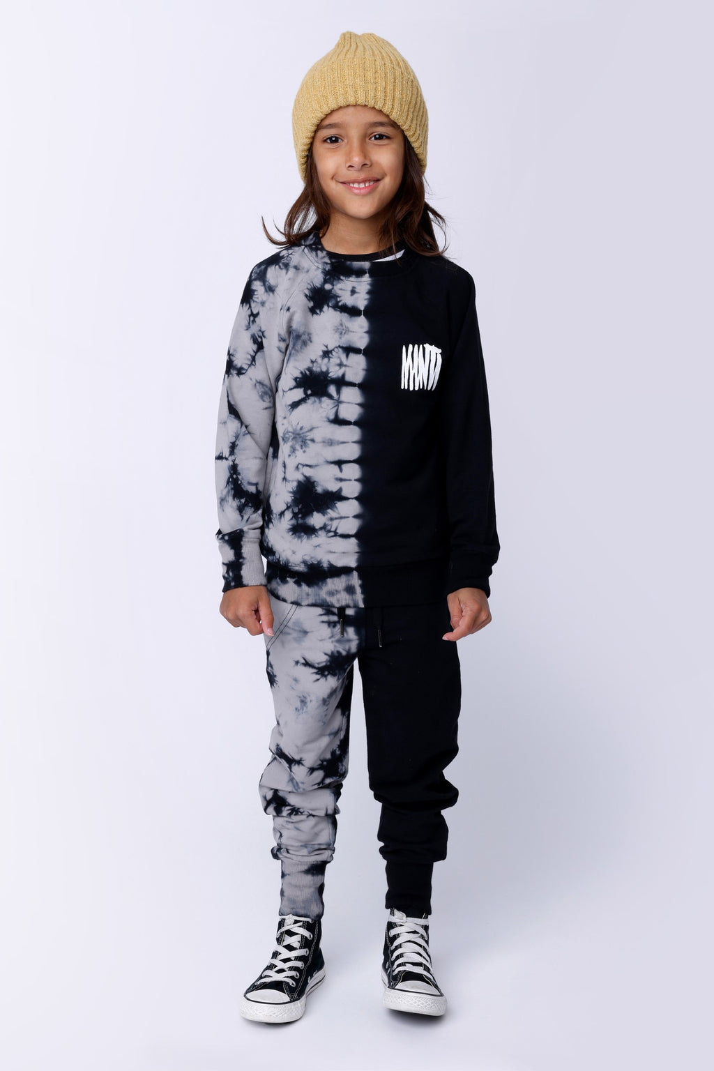 Duo Tie Dye Trackies - Black