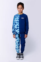 Duo Tie Dye Trackies - Navy