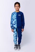 Duo Tie Dye Trackies - Navy