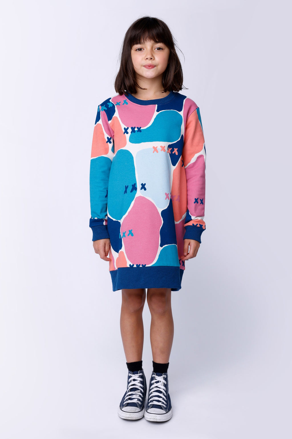Watercolour Furry Dress - Multi