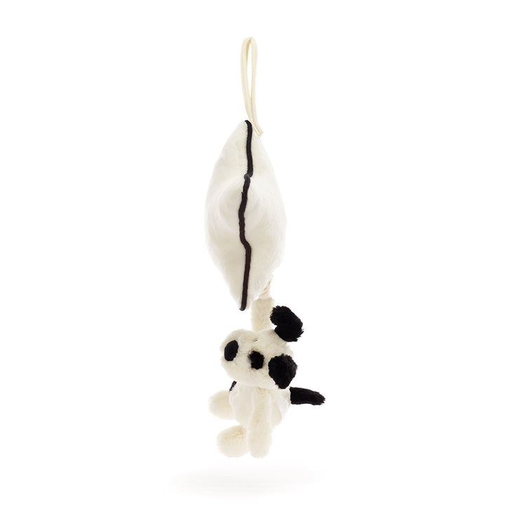 Jellycat Bashful Black & White Puppy Music Pull