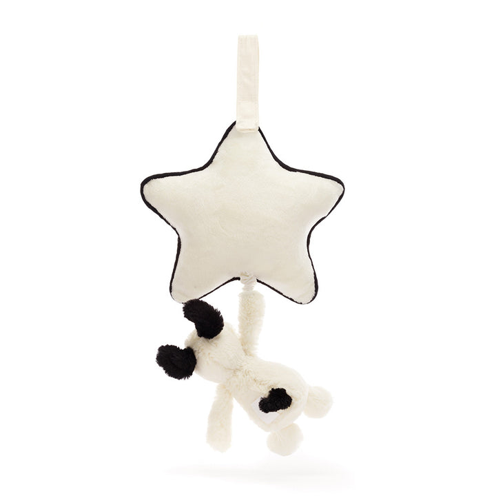 Jellycat Bashful Black & White Puppy Music Pull