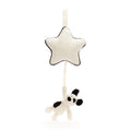Jellycat Bashful Black & White Puppy Music Pull