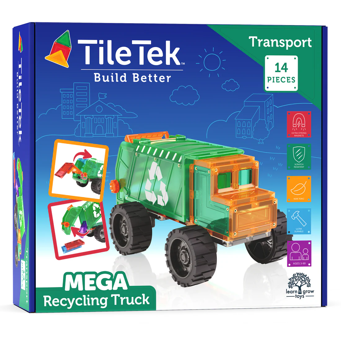 14 Piece Mega Recycling Truck