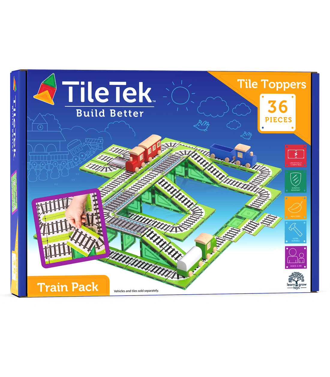 36 Piece Tile Topper - Train Pack