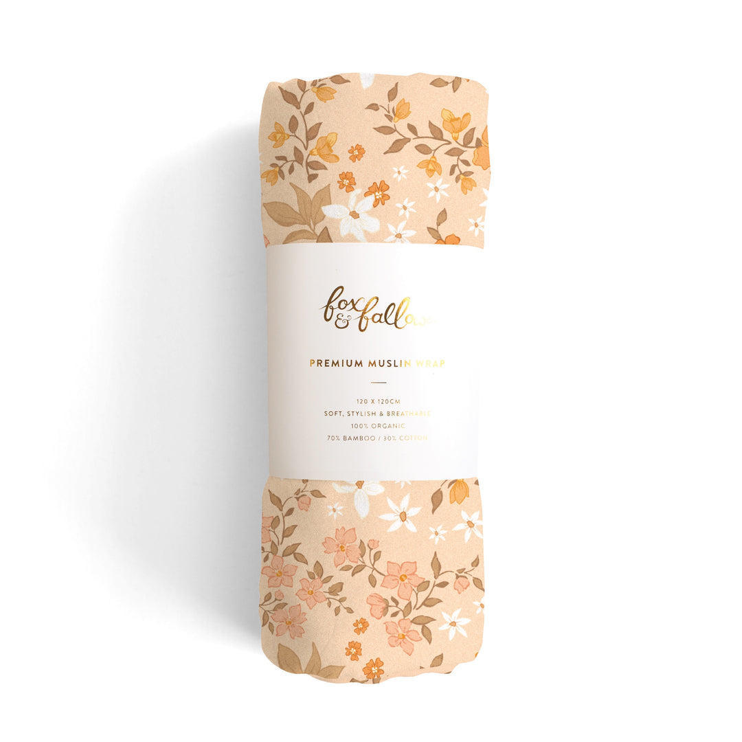 Fox & Fallow Organic Muslin Wrap - Sweet Pea