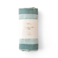 Organic Muslin Wrap - Sage Stripe