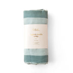 Organic Muslin Wrap - Sage Stripe