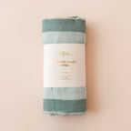 Organic Muslin Wrap - Sage Stripe