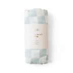 Organic Muslin Wrap - Sage Check