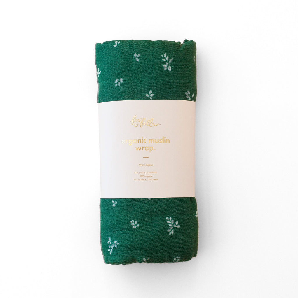 Fox & Fallow Organic Muslin Wrap - Spruce