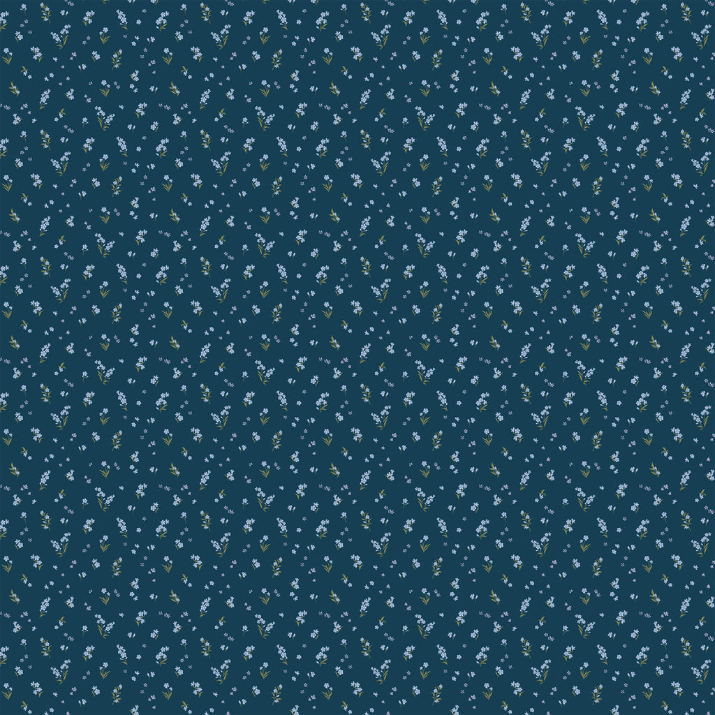 Fox & Fallow Organic Muslin Wrap - Forget-Me-Not Navy