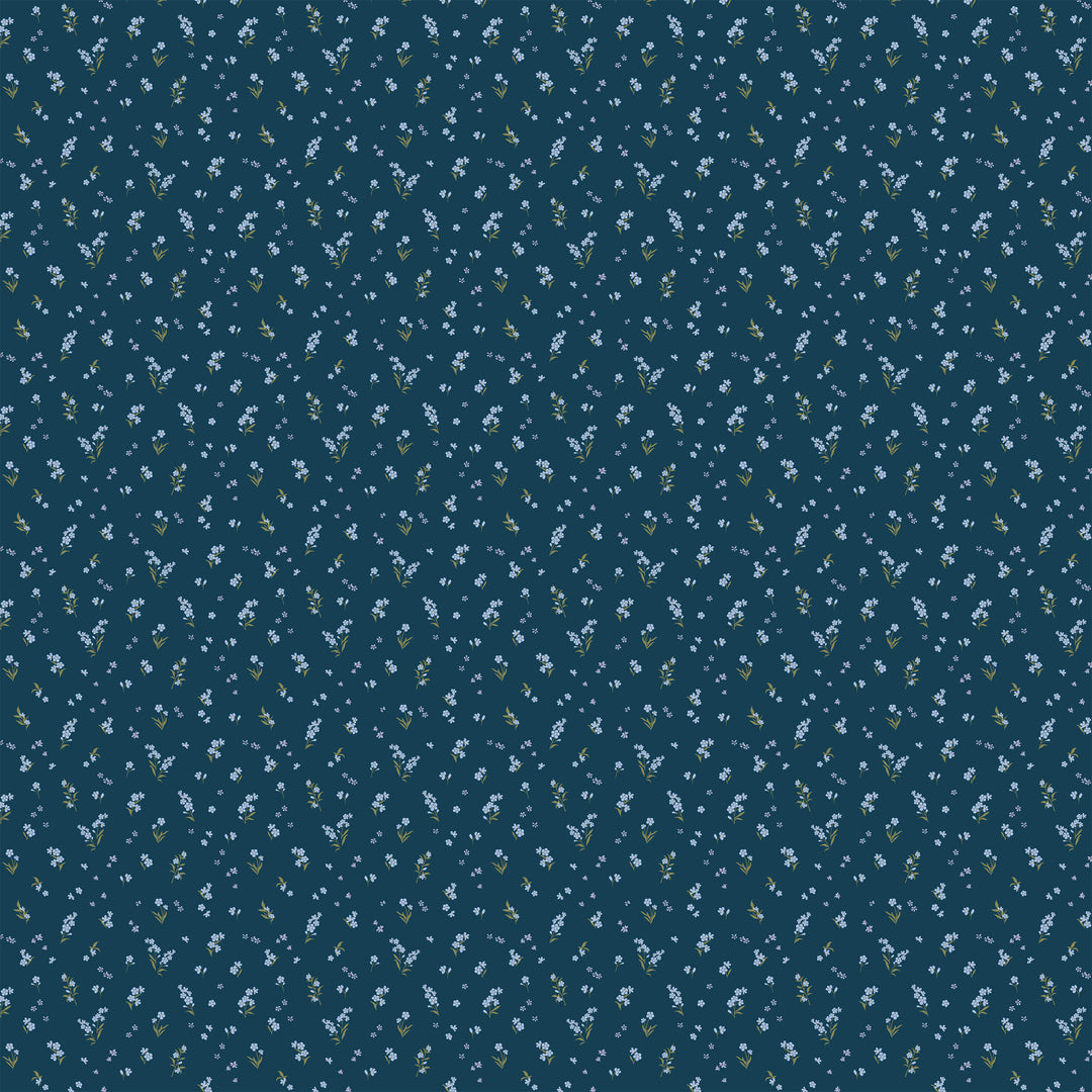 Fox & Fallow Organic Muslin Wrap - Forget-Me-Not Navy