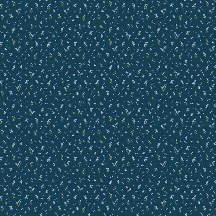 Fox & Fallow Organic Muslin Wrap - Forget-Me-Not Navy