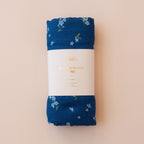 Organic Muslin Wrap - Forget-Me-Not Navy