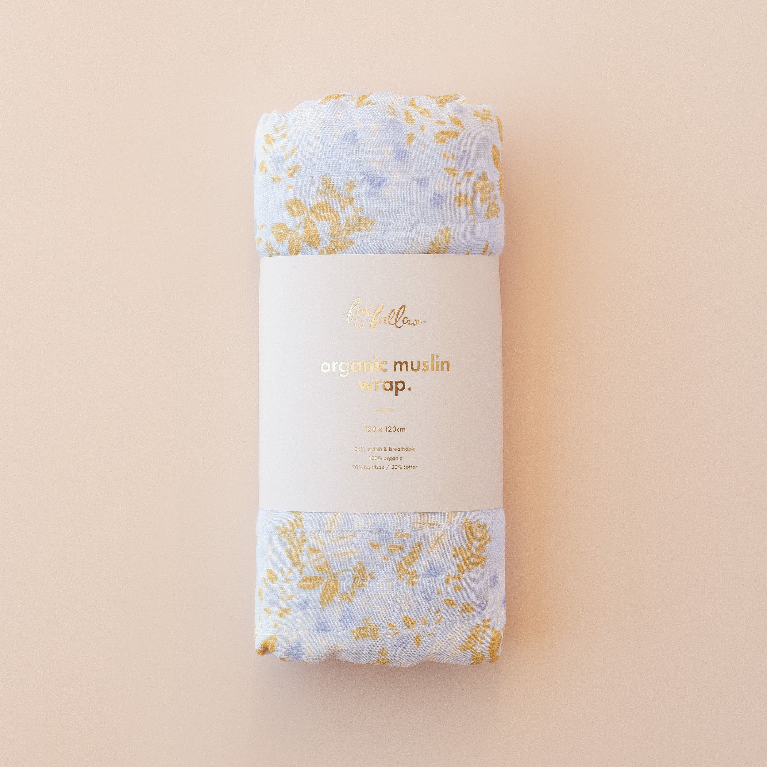 Fox & Fallow Organic Muslin Wrap - Delphinium