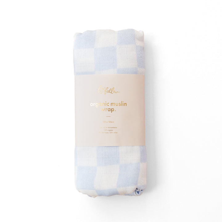 Fox & Fallow Organic Muslin Wrap - Powder Check Organic