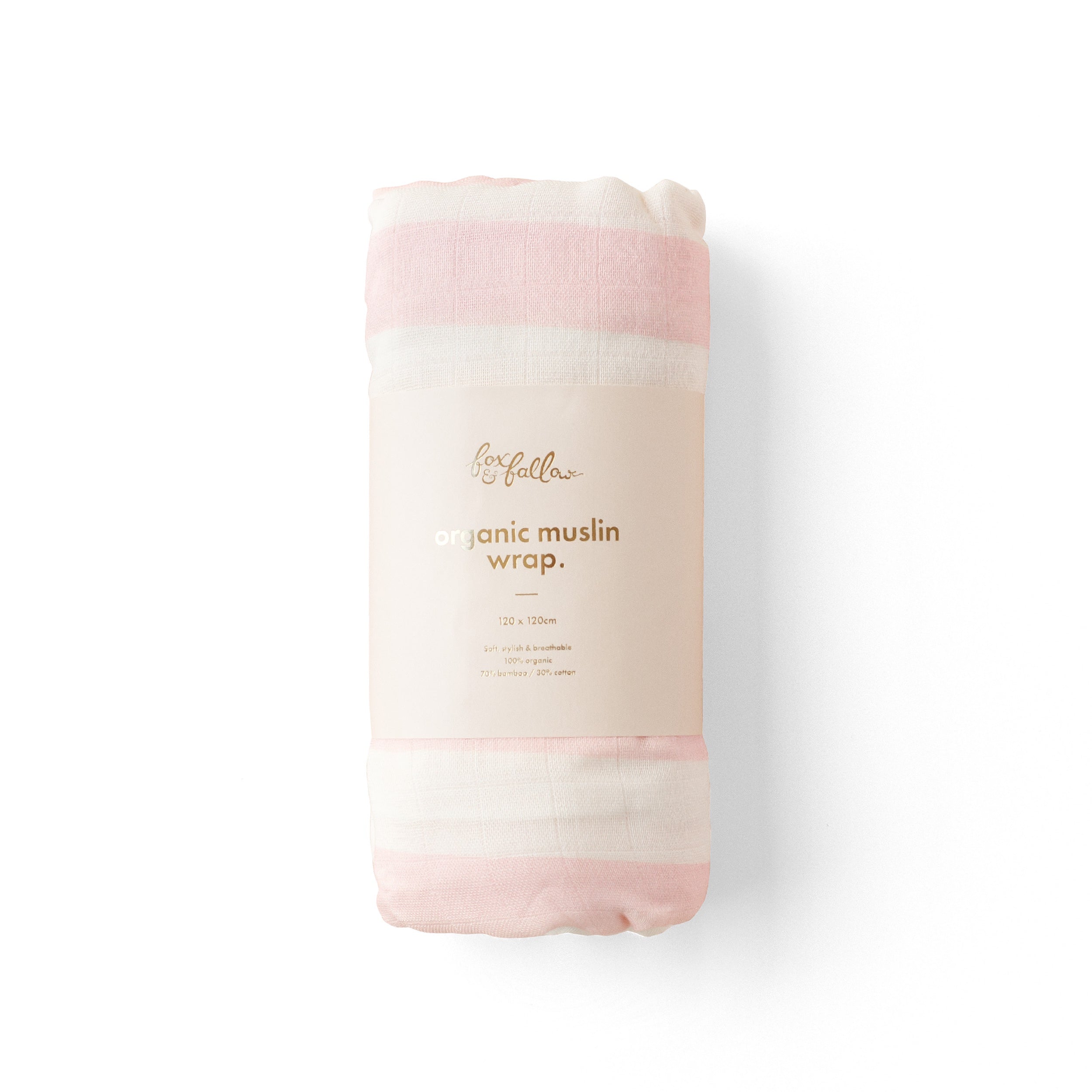 Fox & Fallow Organic Muslin Wrap - Petal Stripe