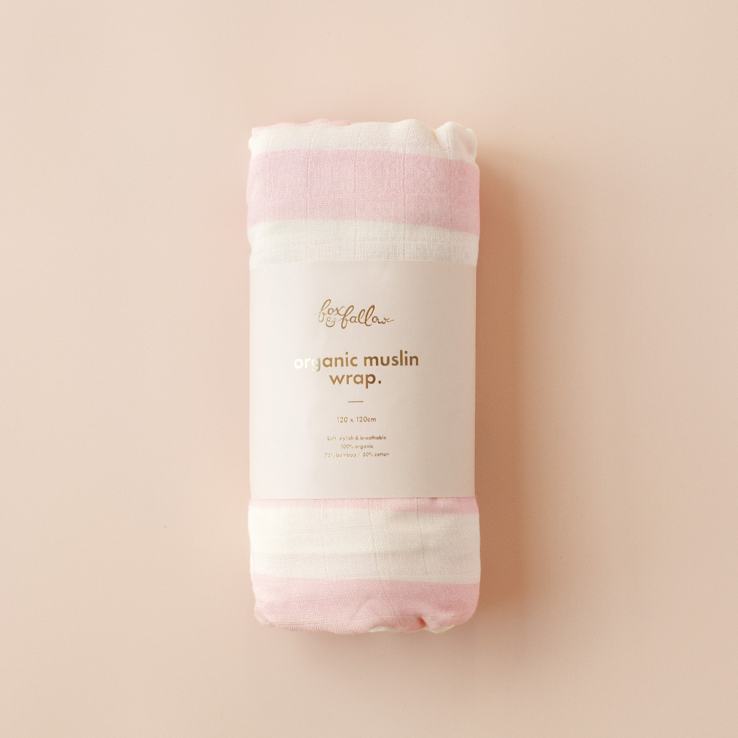 Fox & Fallow Organic Muslin Wrap - Petal Stripe