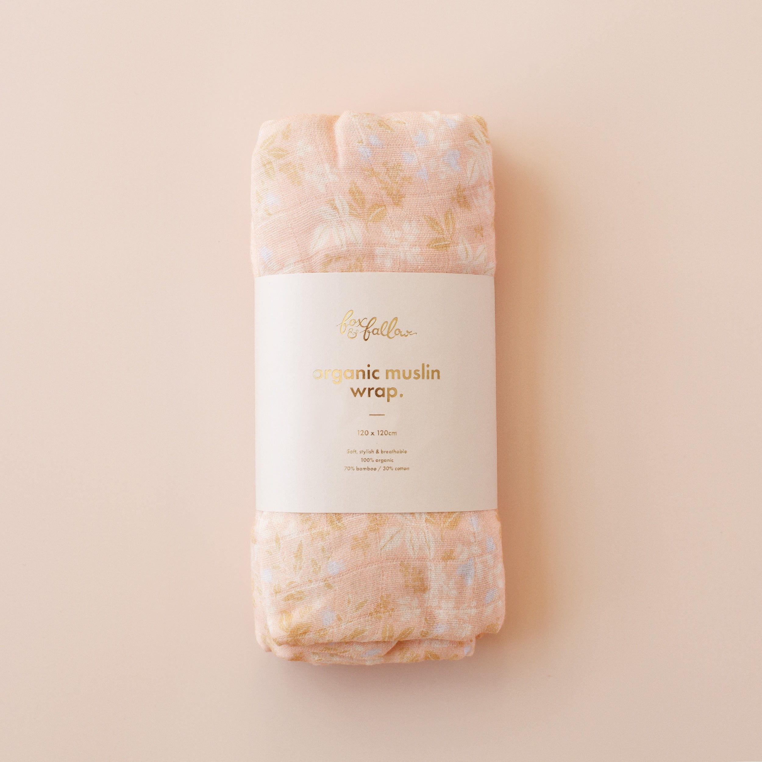 Organic Muslin Wrap - Wild Peony