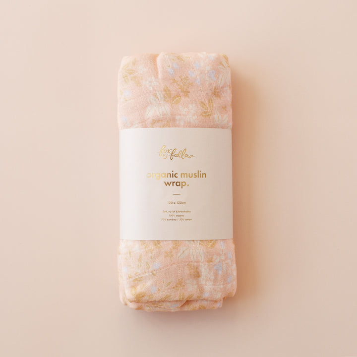 Fox & Fallow Organic Muslin Wrap - Wild Peony