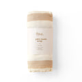 Organic Muslin Wrap - Coffee Stripe