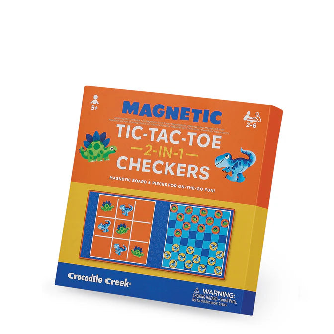 Magnetic Game - Tic Tac Toe & Checkers - Dino