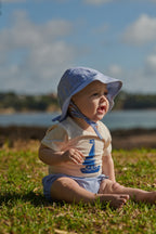 Stretch Jersey Bodysuit - Sail Boat Print