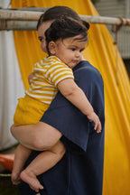 Short Sleeve Bodysuit - Golden Sea Stripe