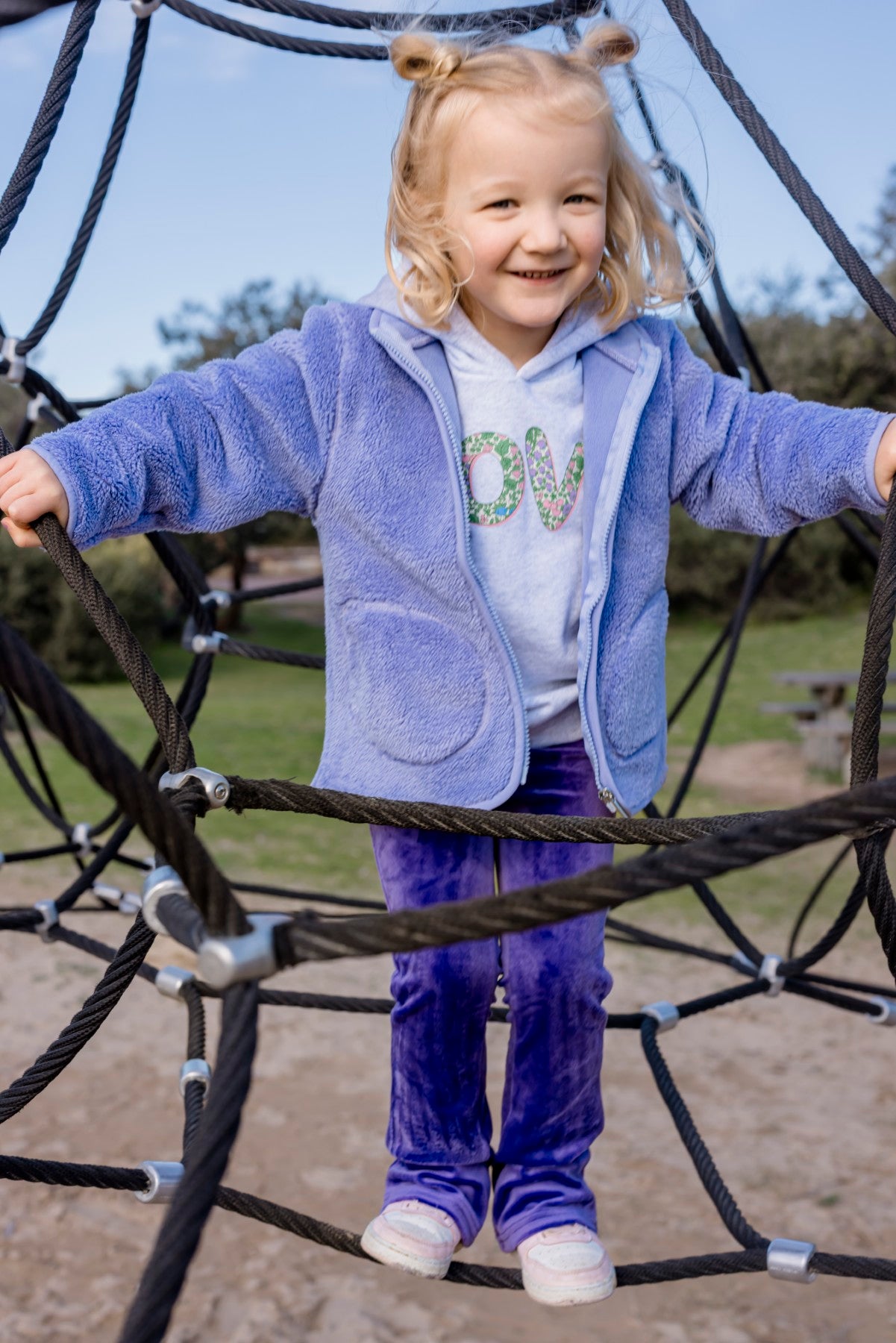Violet Velour Flares