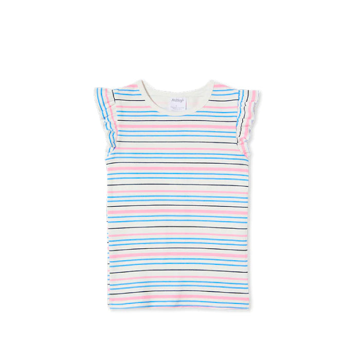 Milky Stripe Rib Tee