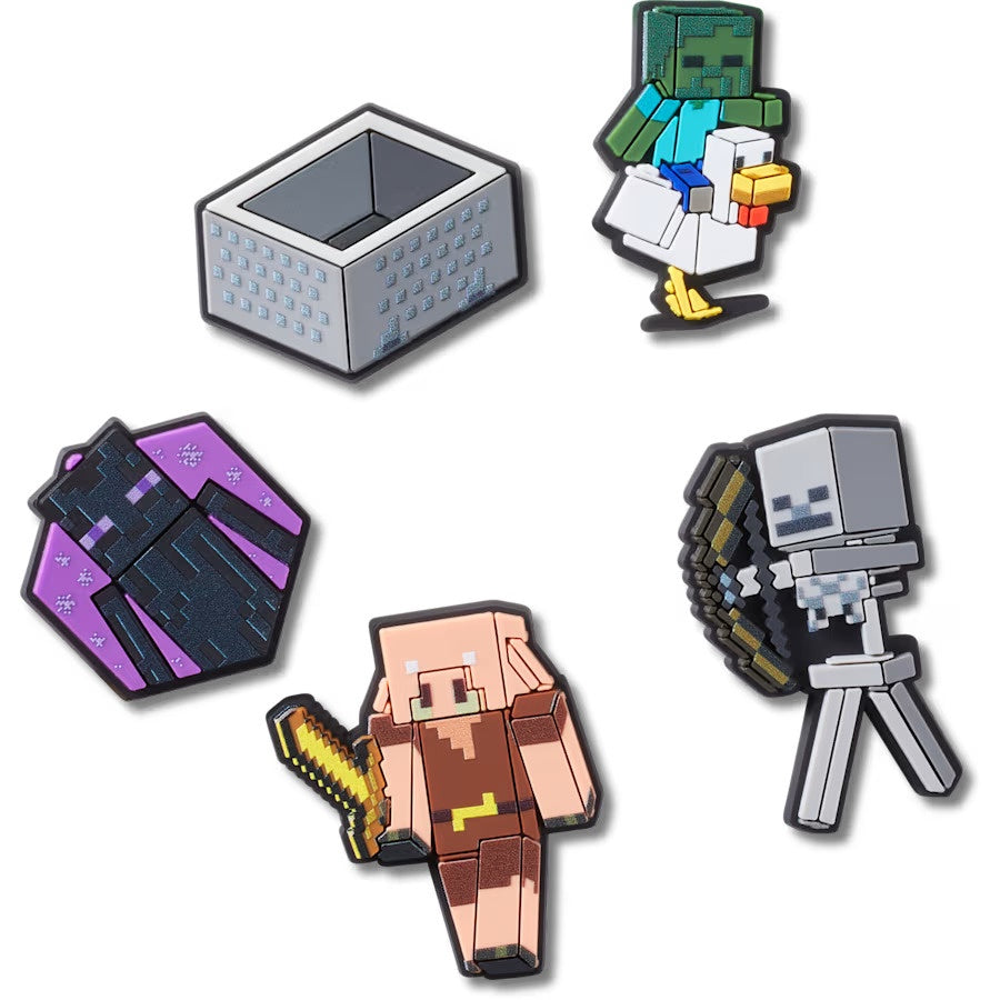 Jibbitz Charms - Minecraft 5Pk