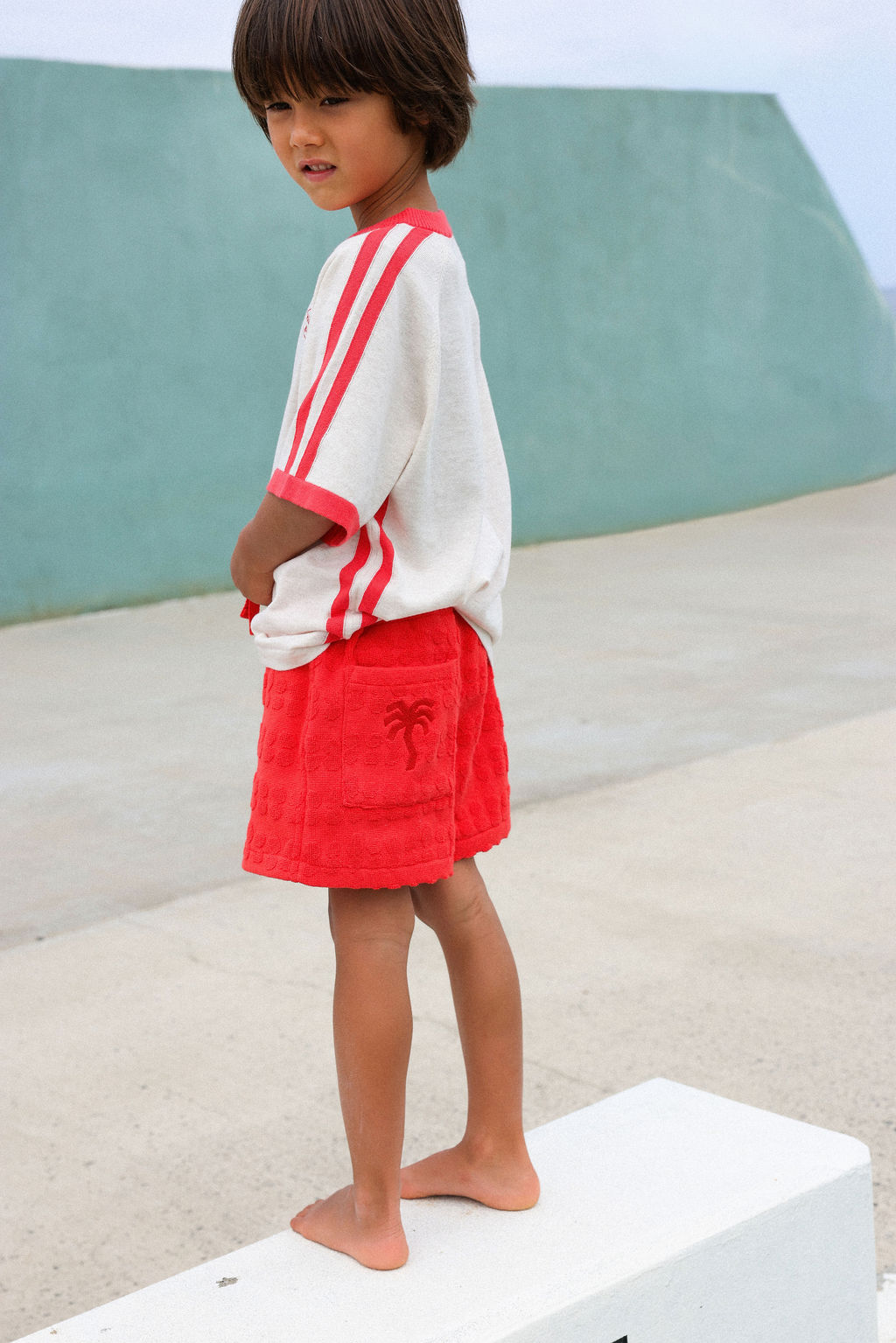 Bubble Terry Towelling Shorts - Fiesta