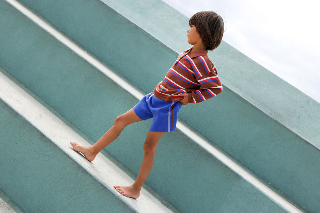 Organic Knitted Milano Shorts - Ultramarine