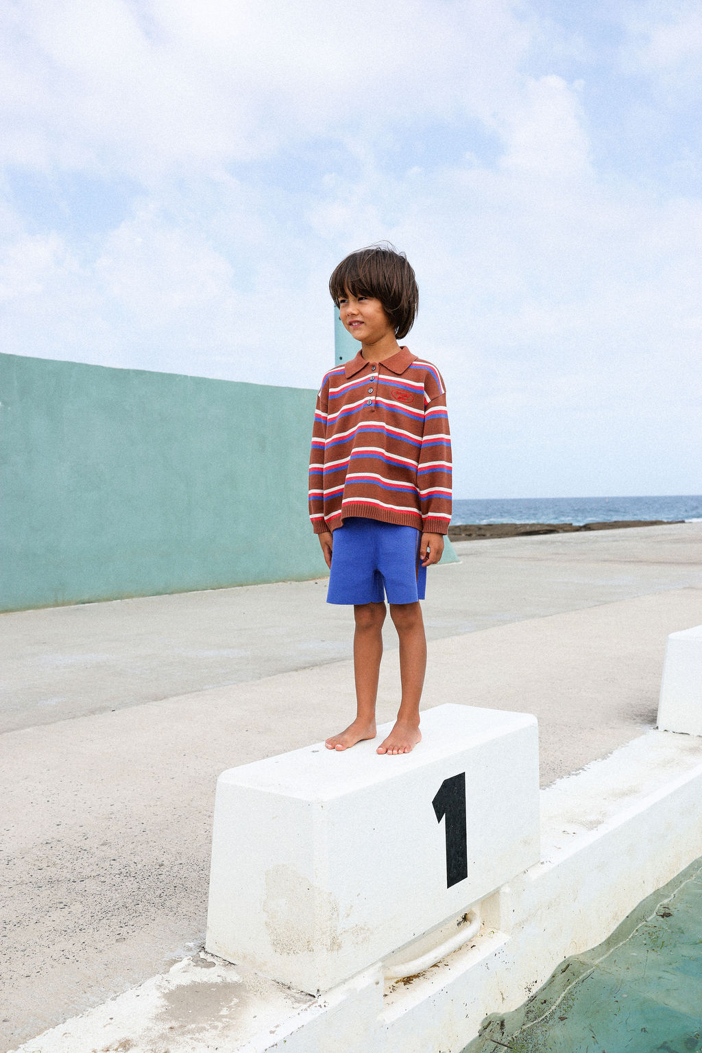 Organic Knitted Milano Shorts - Ultramarine