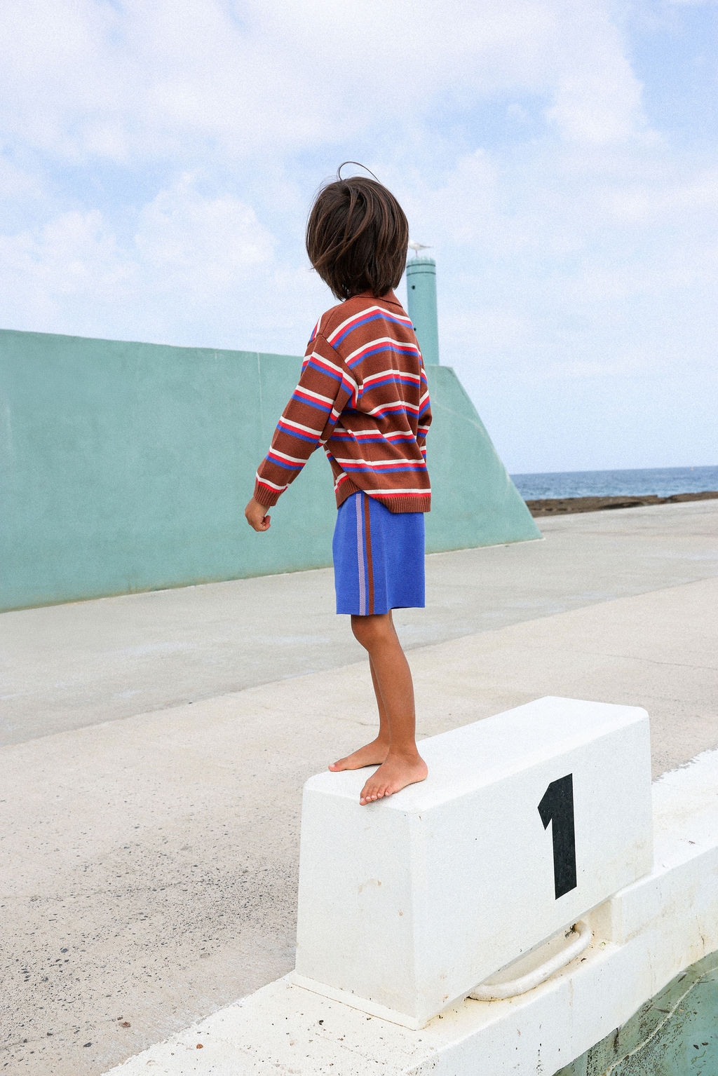 Organic Knitted Milano Shorts - Ultramarine