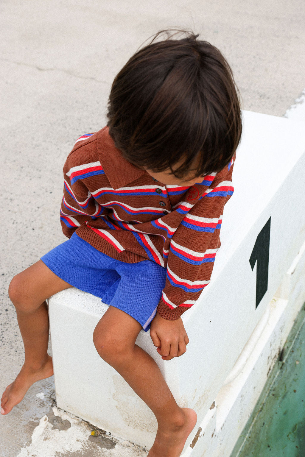 Organic Knitted Milano Shorts - Ultramarine