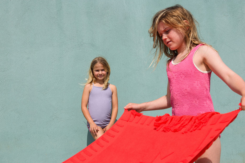 Bubble Terry Towelling Beach Towel - Fiesta