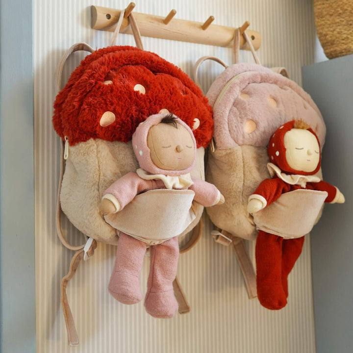 Olli Ella Hopalong Mushroom Backpack - Pink