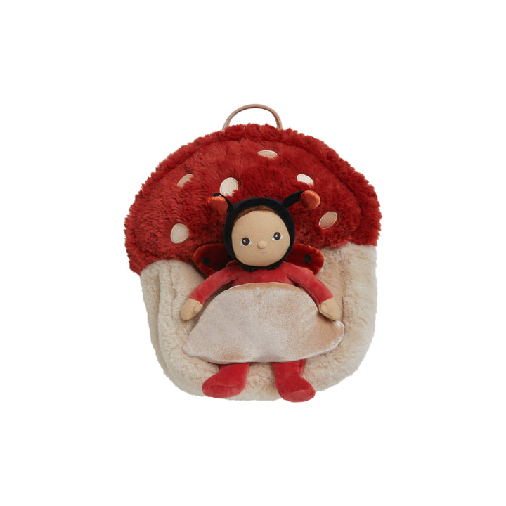 Olli Ella Hopalong Mushroom Backpack - Red