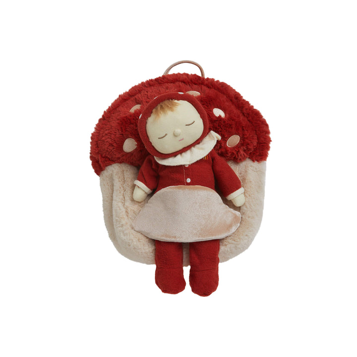 Olli Ella Hopalong Mushroom Backpack - Red