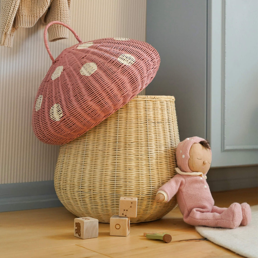 PRESALE Olli Ella Mushroom Storage Basket - Musk