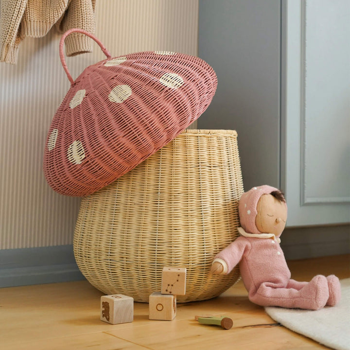 PRESALE Olli Ella Mushroom Storage Basket - Musk