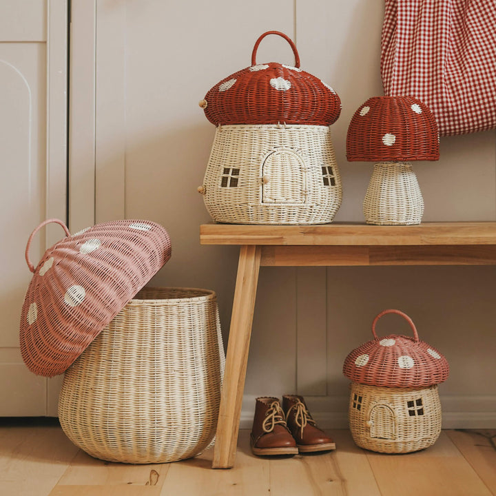 PRESALE Olli Ella Mushroom Storage Basket - Musk