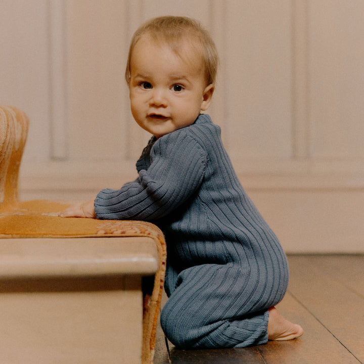 Nature Baby Lou Suit Cotton Knit - Vintage Indigo