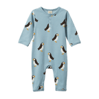 Henley Pyjama Suit - Puffin Print