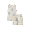 Singlet Pyjama Set - Regatta Blue Print
