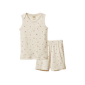 Singlet Pyjama Set Pointelle - Posey Blossom